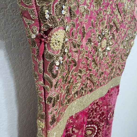 Anthropology Varun Bahl Boho Sequin Embroidered Fit & Flare Dress Size S - Picture 5 of 13